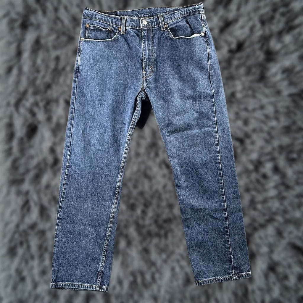 Levi's LEVIS 505 Mens Jeans 36x30 Regular Fit Straight Leg Denim Pants Blue M Medium Wash Comfortable Pockets 5-Pocket Design Mens Size US 36 / EU 52 - 1 Thumbnail