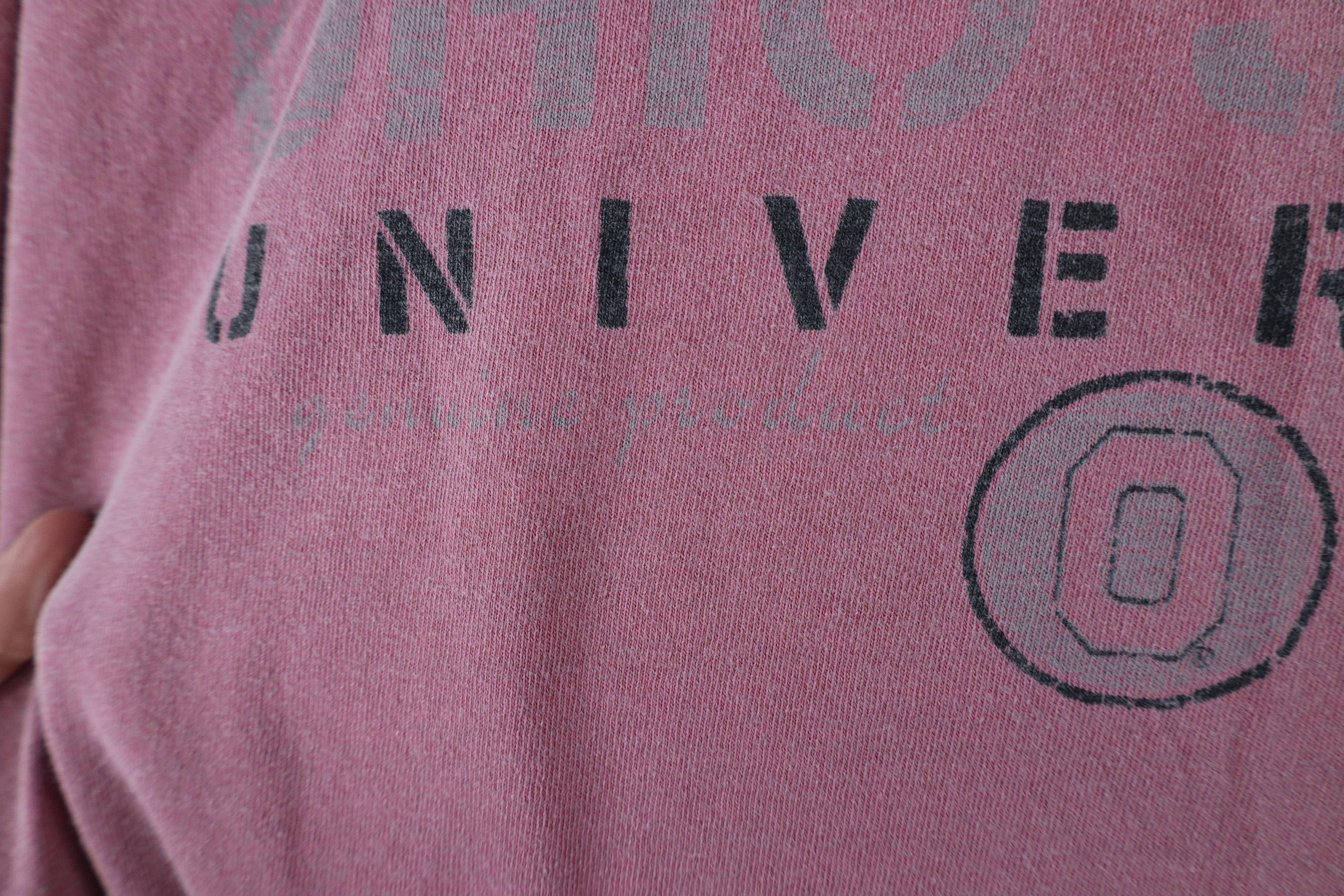 Vintage Vintage 90s Ohio State University T-Shirt Red Cotton Size US XL / EU 56 / 4 - 5 Thumbnail
