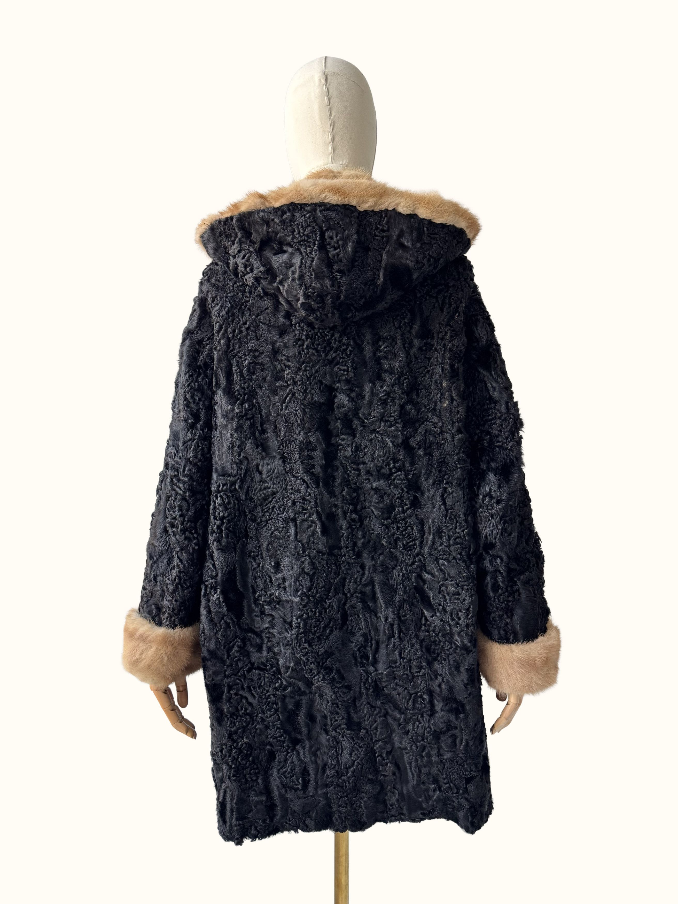 Vintage Vintage Real Fur Hooded Coat Size L / US 10 / IT 46 - 5 Thumbnail