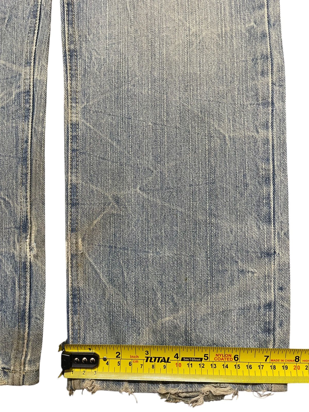 If Six Was Nine Vintage Japanese Mud Thunder Wash Patch Skull Distress Jeans Size US 31 - 16 Thumbnail