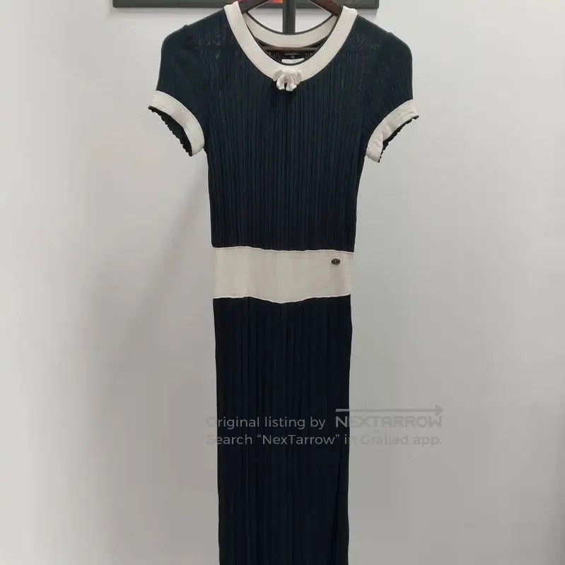 Chanel Chanel Summer Deep Blue Cotton Dress . Size S / US 4 / IT 40 - 1 Thumbnail