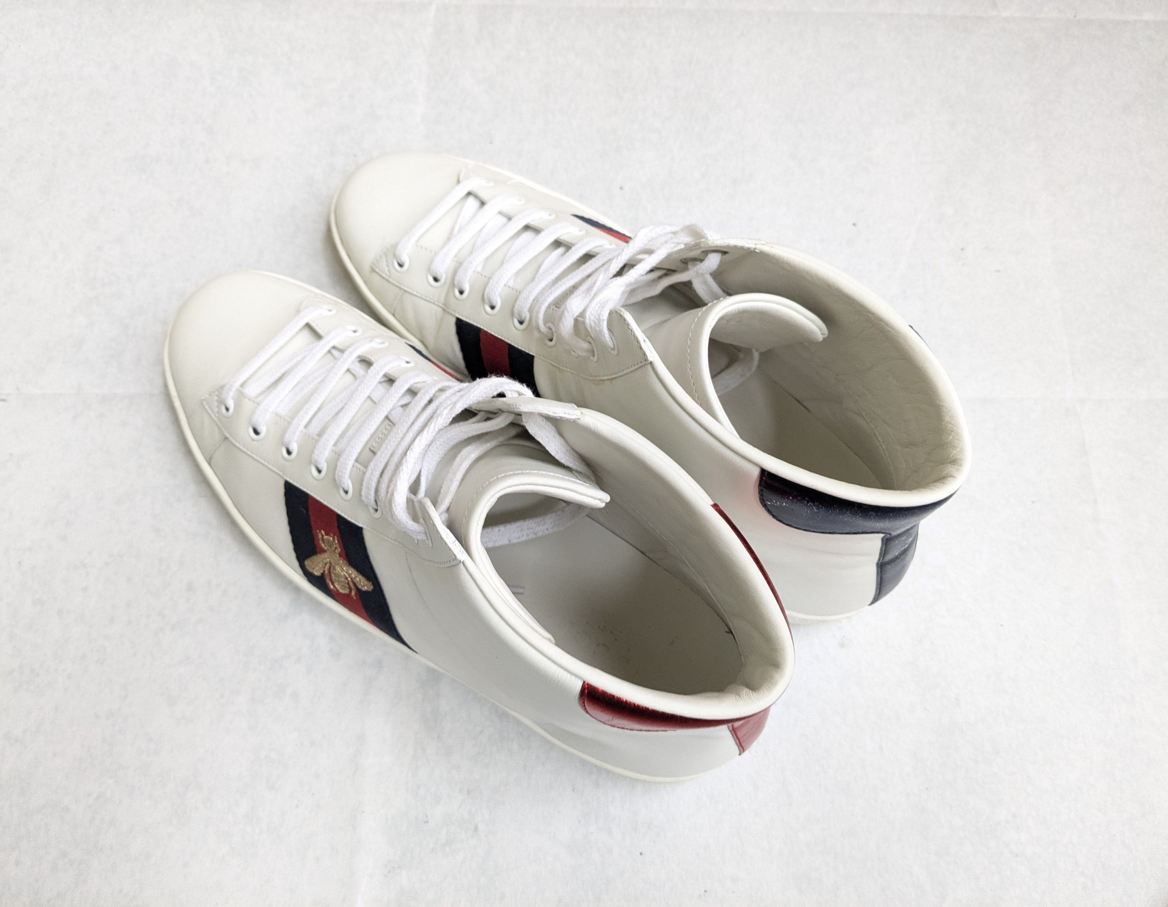 Gucci Gucci Ace Sneakers White 11.5 High Top Leather Size US 11.5 / EU 44-45 - 10 Thumbnail