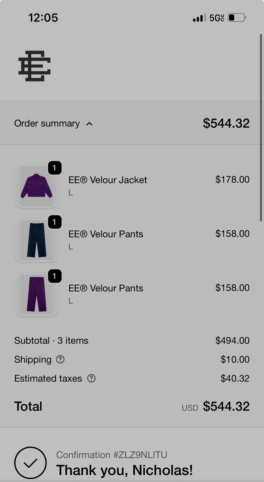 Eric Emanuel Eric Emanuel purple with gold trim velour track jacket large Size US L / EU 52-54 / 3 - 4 Thumbnail