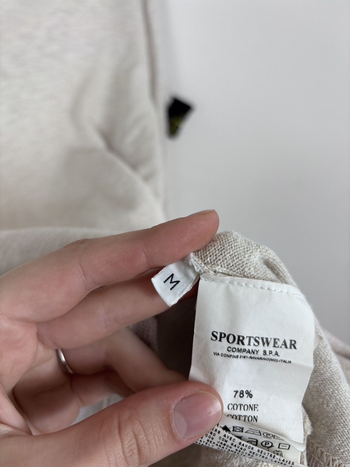 Stone Island Vintage Stone Island Men’s Beige Knit V-Neck Sweater Size US M / EU 48-50 / 2 - 11 Thumbnail