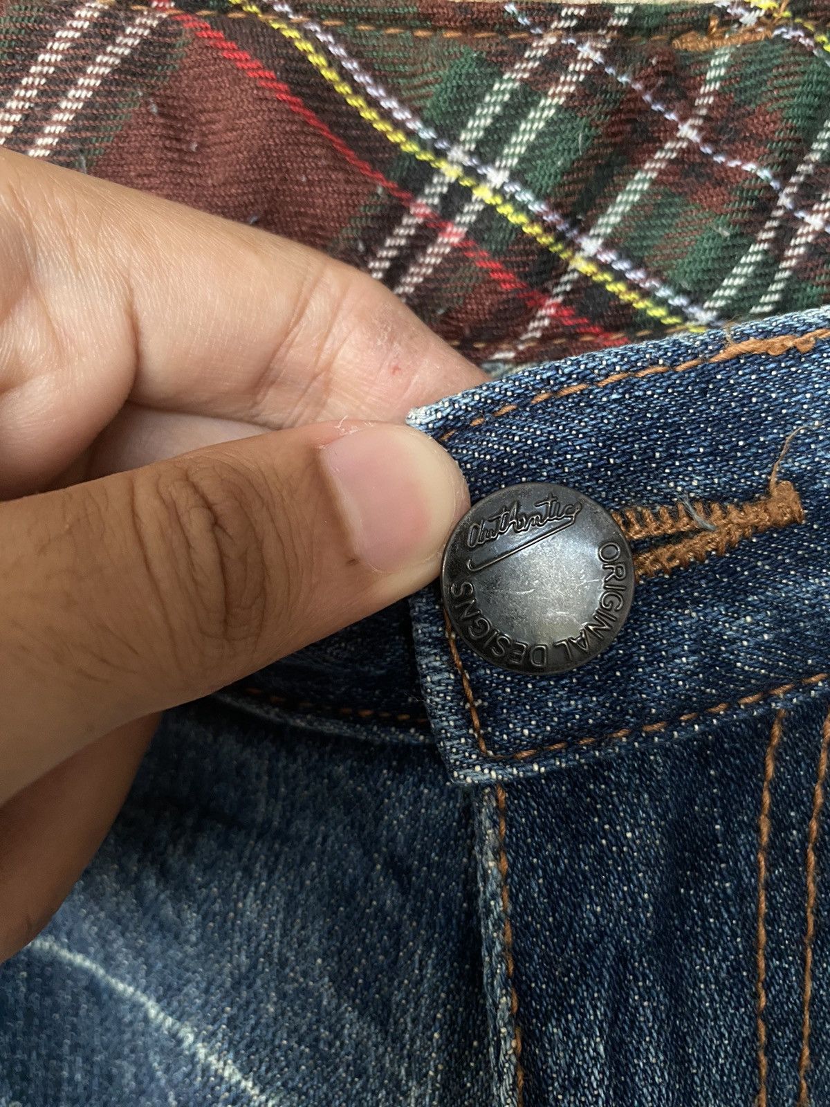 Japanese Brand Rare Flare Patchwork The Highest Hill Distressed Jeans Size US 33 - 10 Thumbnail