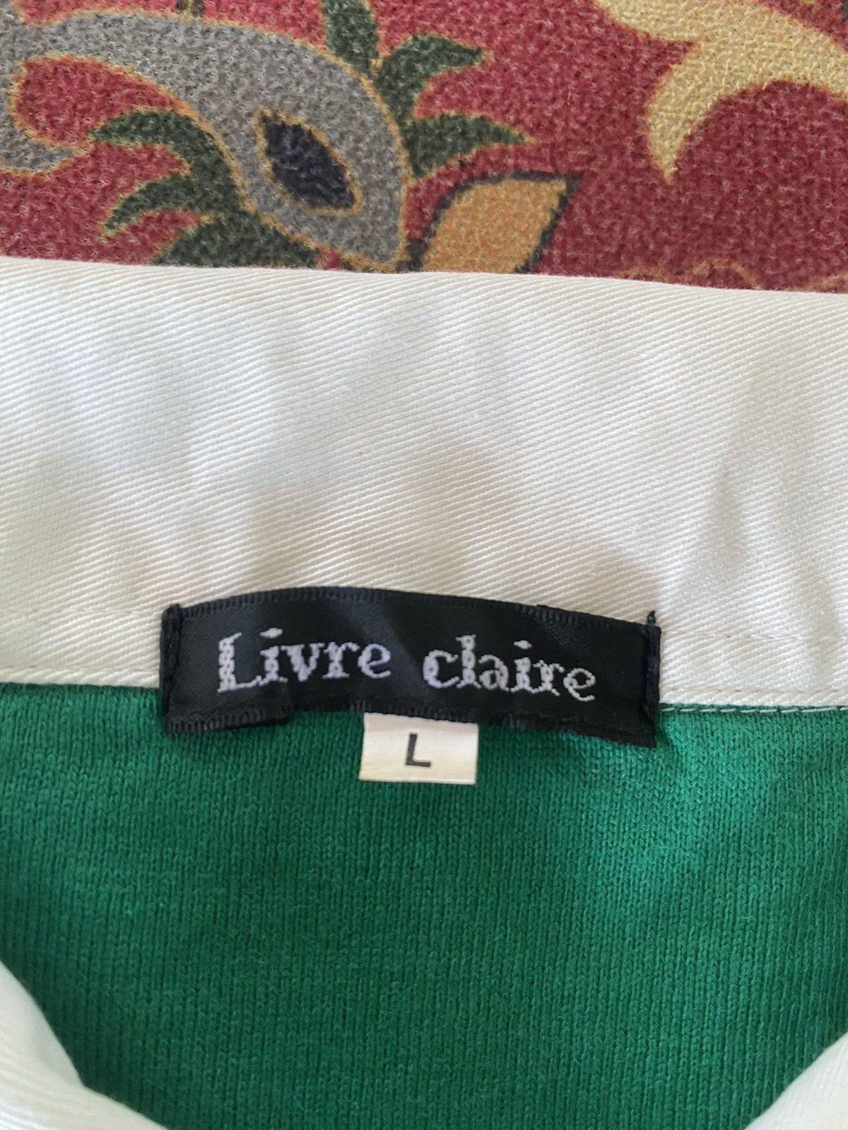 Designer Vintage Japan Brand Livre Claire Striped Polo Tee Size US S / EU 44-46 / 1 - 5 Thumbnail