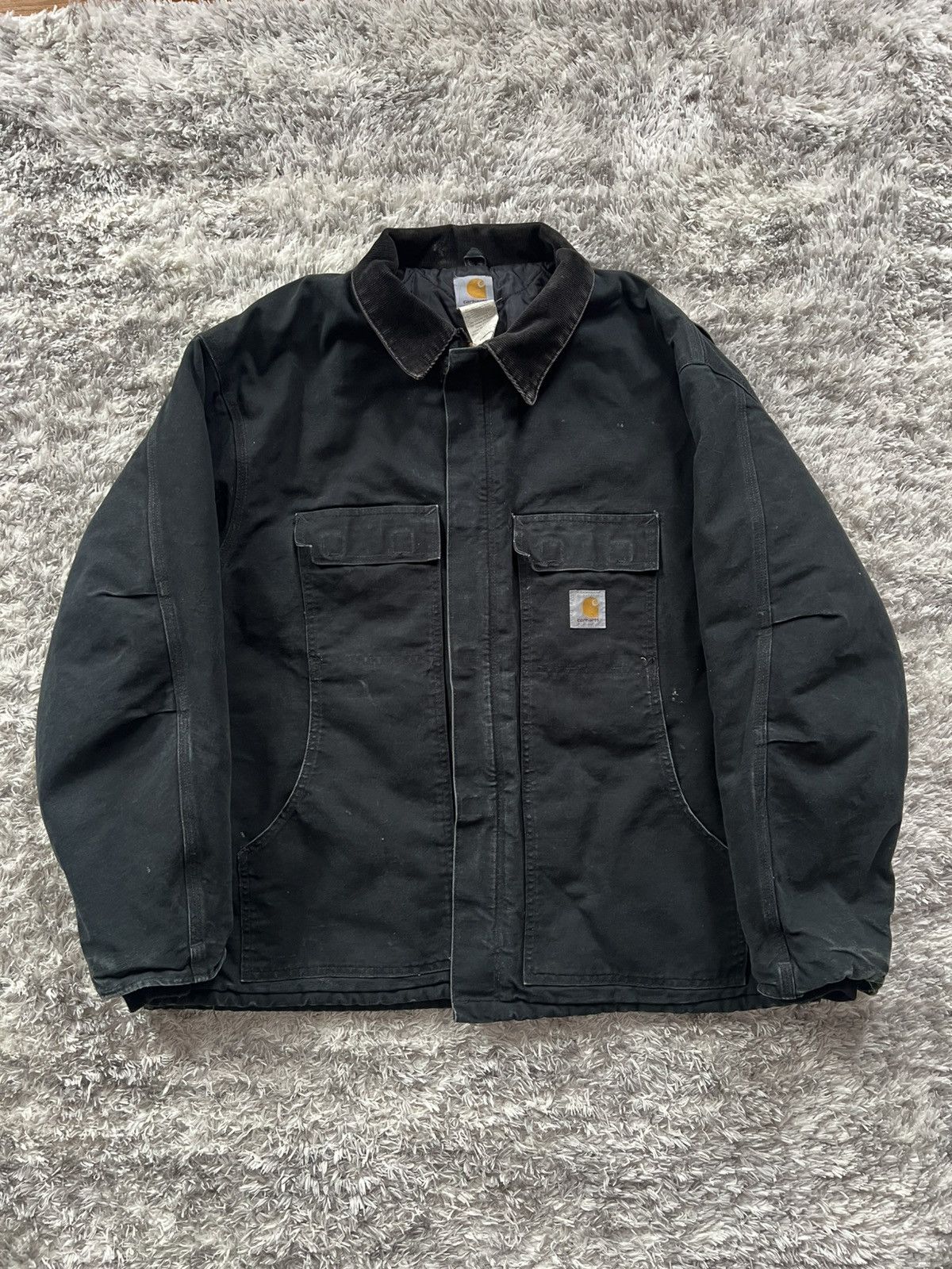 Carhartt Vintage Carhartt Detroit Work Distressed Jacket Size US XXL / EU 58 / 5 - 1 Thumbnail