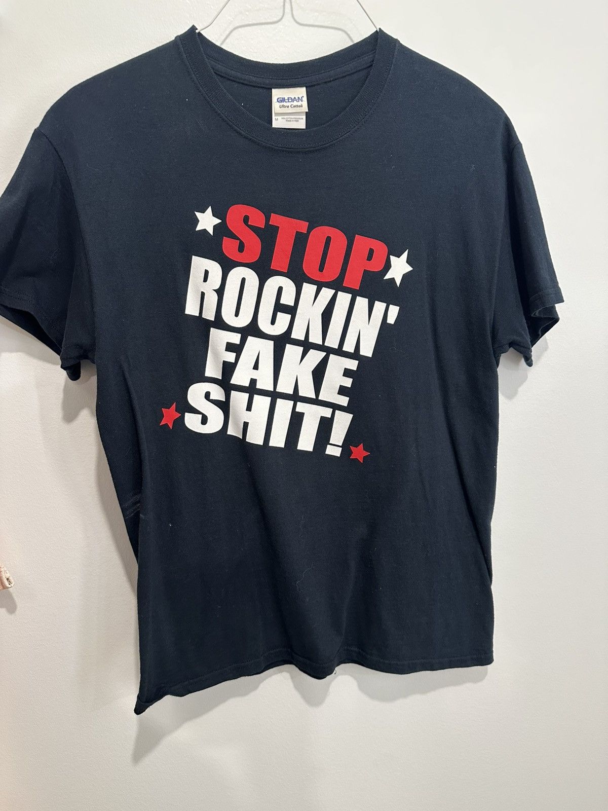 Vintage Stop Rocking FAKE Shirt T Shirt - Size M Size US M / EU 48-50 / 2 - 1 Thumbnail