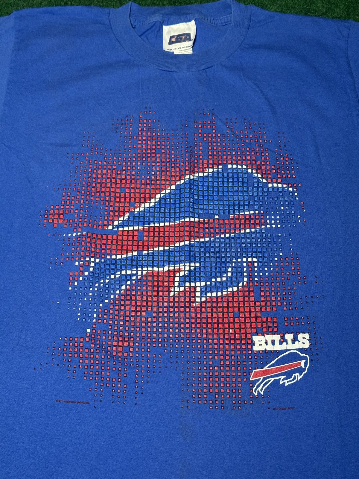 NFL × Vintage Vintage 90s Y2K Buffalo Bills Big Graphic Lrg Blue T Shirt Size US L / EU 52-54 / 3 - 2 Thumbnail