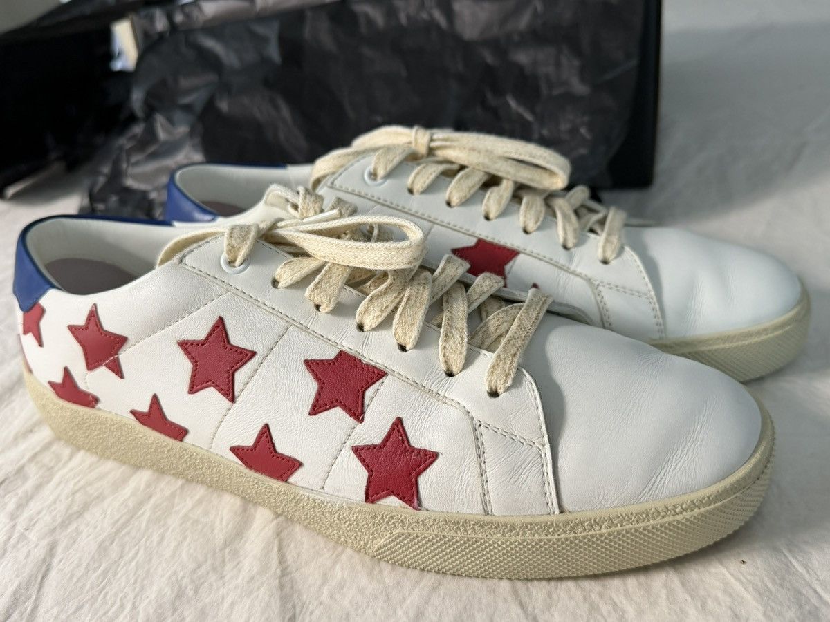 Saint Laurent Paris Saint Laurent SL/06 STARS SNEAKER Red White And Blue Stars Size US 9 / EU 42 - 2 Thumbnail