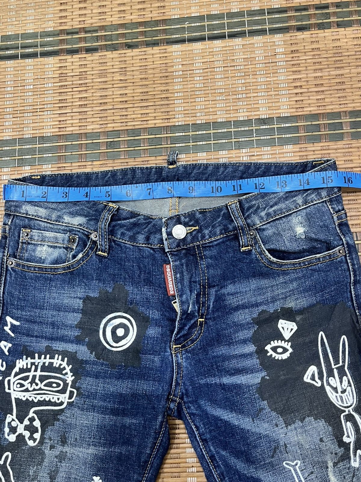 Dsquared2 Dsquared2 Painter Splash Slim Denim Size US 31 - 16 Thumbnail
