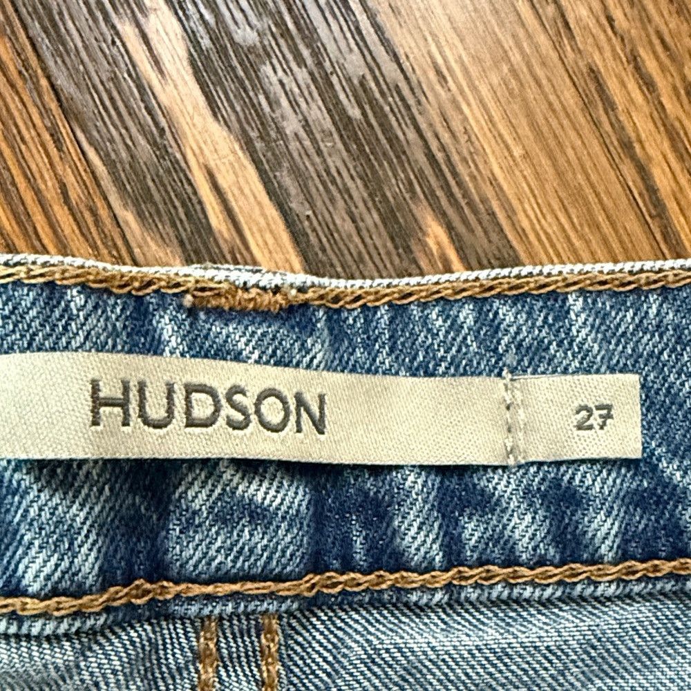 Hudson Hudson Jeans Women's High Rise Wide Leg Distressed Blue Cas Size 27" / US 4 / IT 40 - 2 Thumbnail