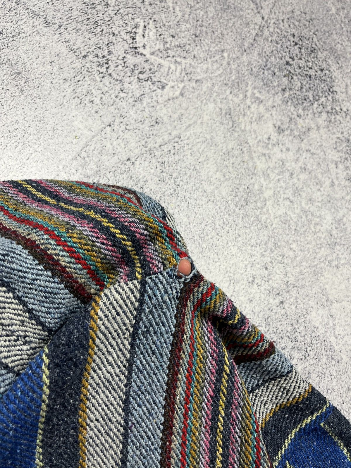 Japanese Brand × Vintage Vintage 90’s Navajo Style Cable Knit Patchwork Hoodie Rare Size US L / EU 52-54 / 3 - 15 Thumbnail