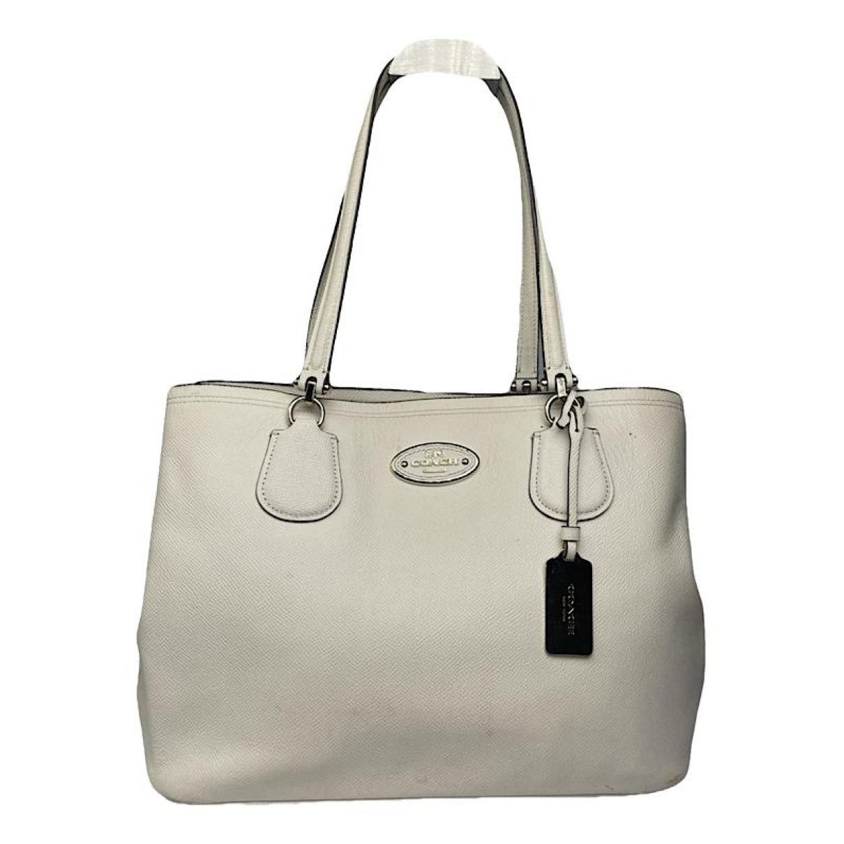 Coach Edie White Leather Handbag Size ONE SIZE - 1 Thumbnail