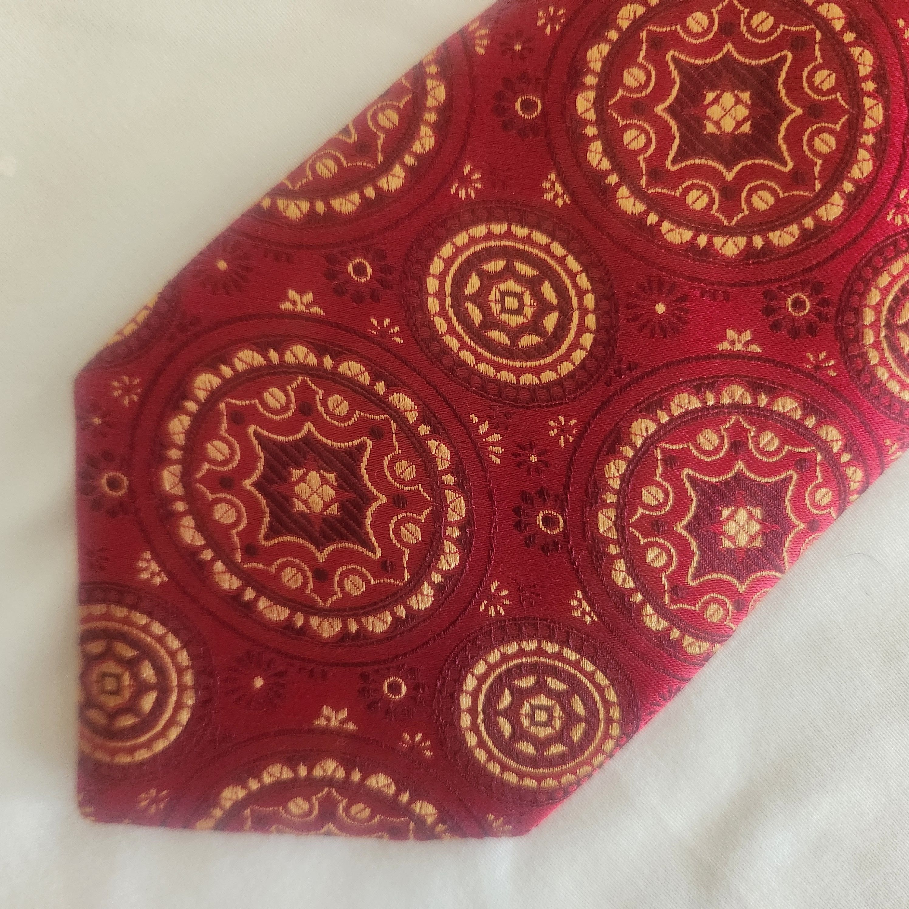 Holland & Sherry neck tie Holland & Sherry red gold brocade Size ONE SIZE - 2 Thumbnail