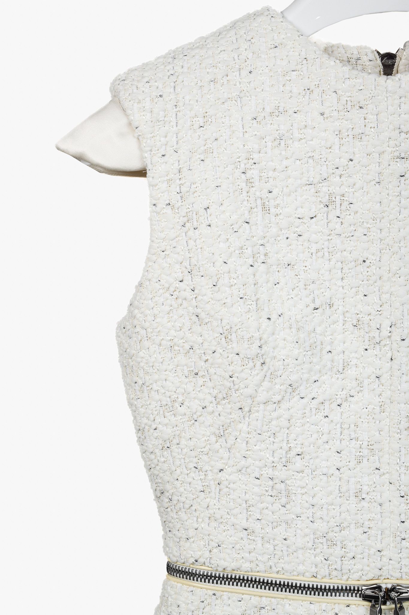 Alexander McQueen Alexander Mcqueen AW/11 Tweed Cap-Sleeve Mini Dress Size S / US 4 / IT 40 - 4 Thumbnail