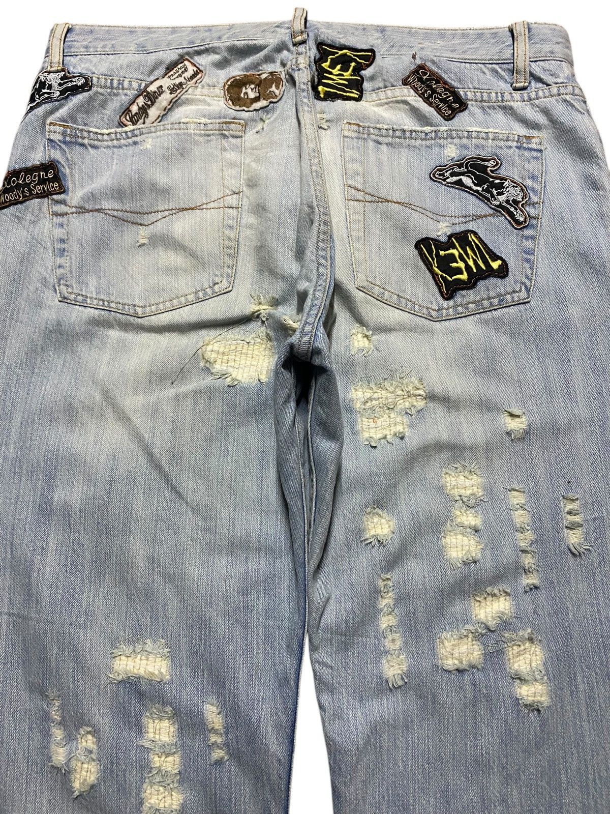 Replay Vintage Japanese Brand Replay Faded Wash Distressed Jeans Size US 36 / EU 52 - 4 Thumbnail