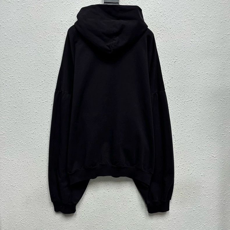 Balenciaga Balenciaga Black-brown inverted LOGO embroidered hoodie Size US XS / EU 42 / 0 - 2 Thumbnail