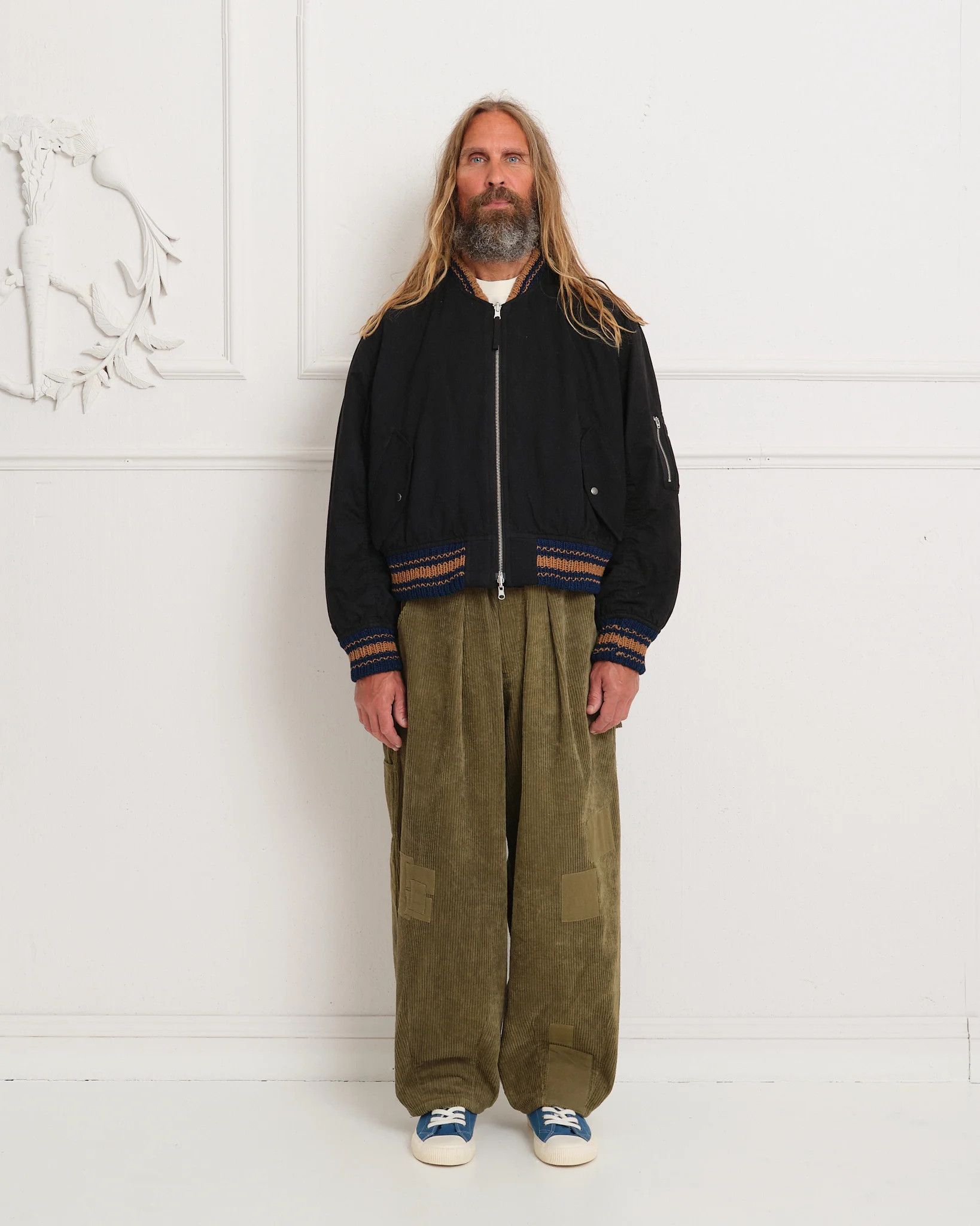 Story Mfg. 💚 Story Mfg. Handmade Seed Bomber Black Wonky-Wear Large Size US L / EU 52-54 / 3 - 7 Thumbnail