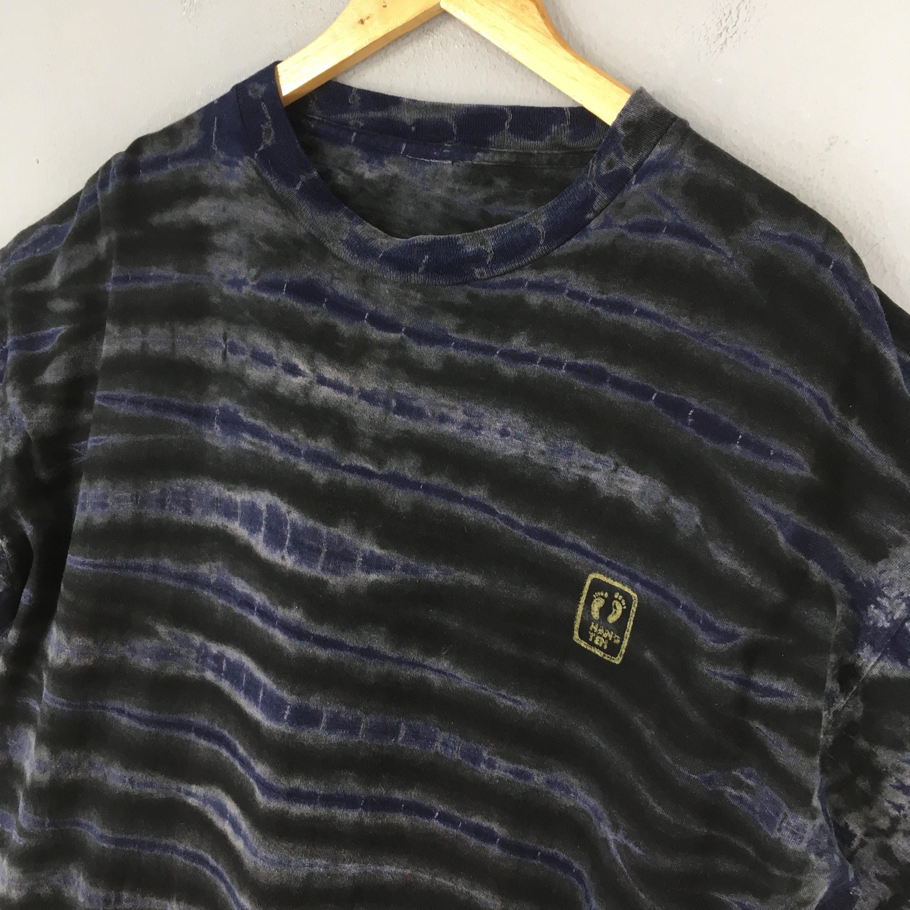 Hang Ten Vintage 90s Hang Ten Tie Dye Black T shirt 2XLarge Size US XXL / EU 58 / 5 - 6 Thumbnail