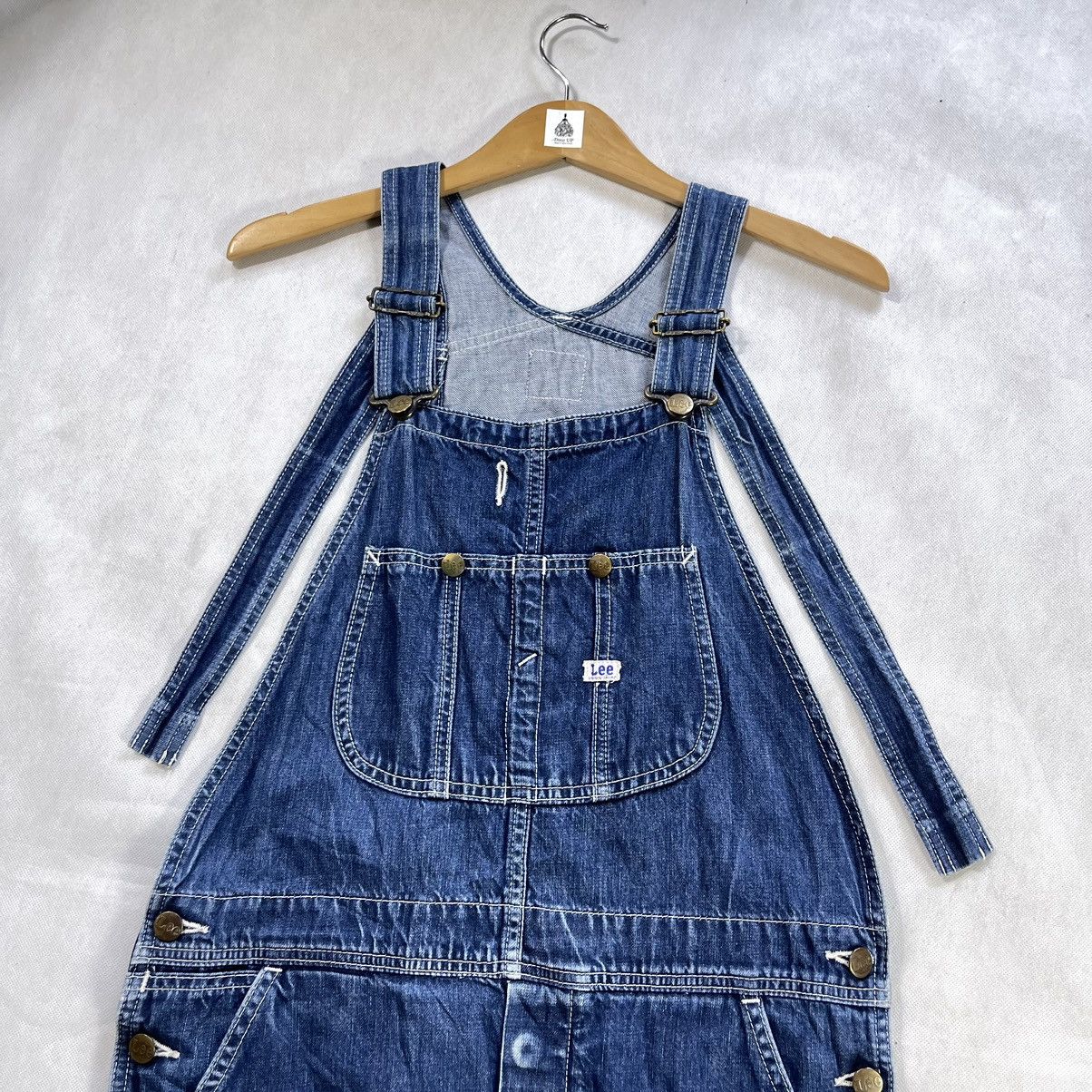 Lee × Vintage Rare! Vintage Lee Union Made Denim Patina Overall Skirt Size M / US 6-8 / IT 42-44 - 2 Thumbnail