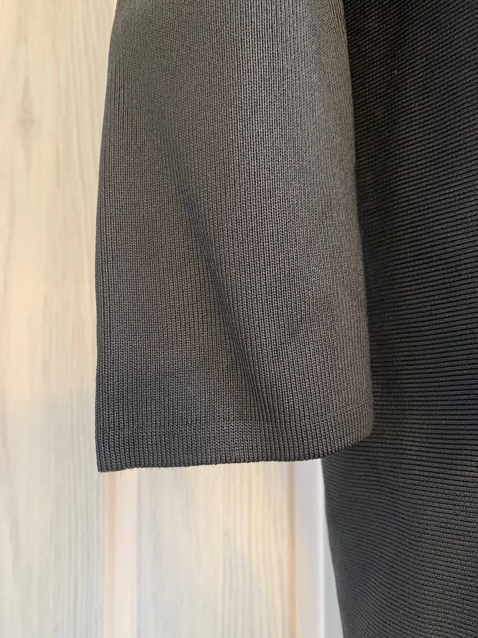 Herve Leger Vintage 1990s Herve Leger Black Viscose Rayon Bodycon Dress Size M / US 6-8 / IT 42-44 - 9 Thumbnail