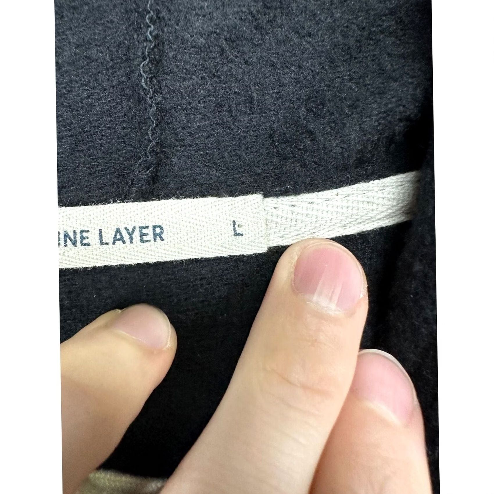 Marine Layer Marine Layer Hoodie Sweatshirt Adult Large Black Pullover Drawstring Men Size US L / EU 52-54 / 3 - 6 Thumbnail
