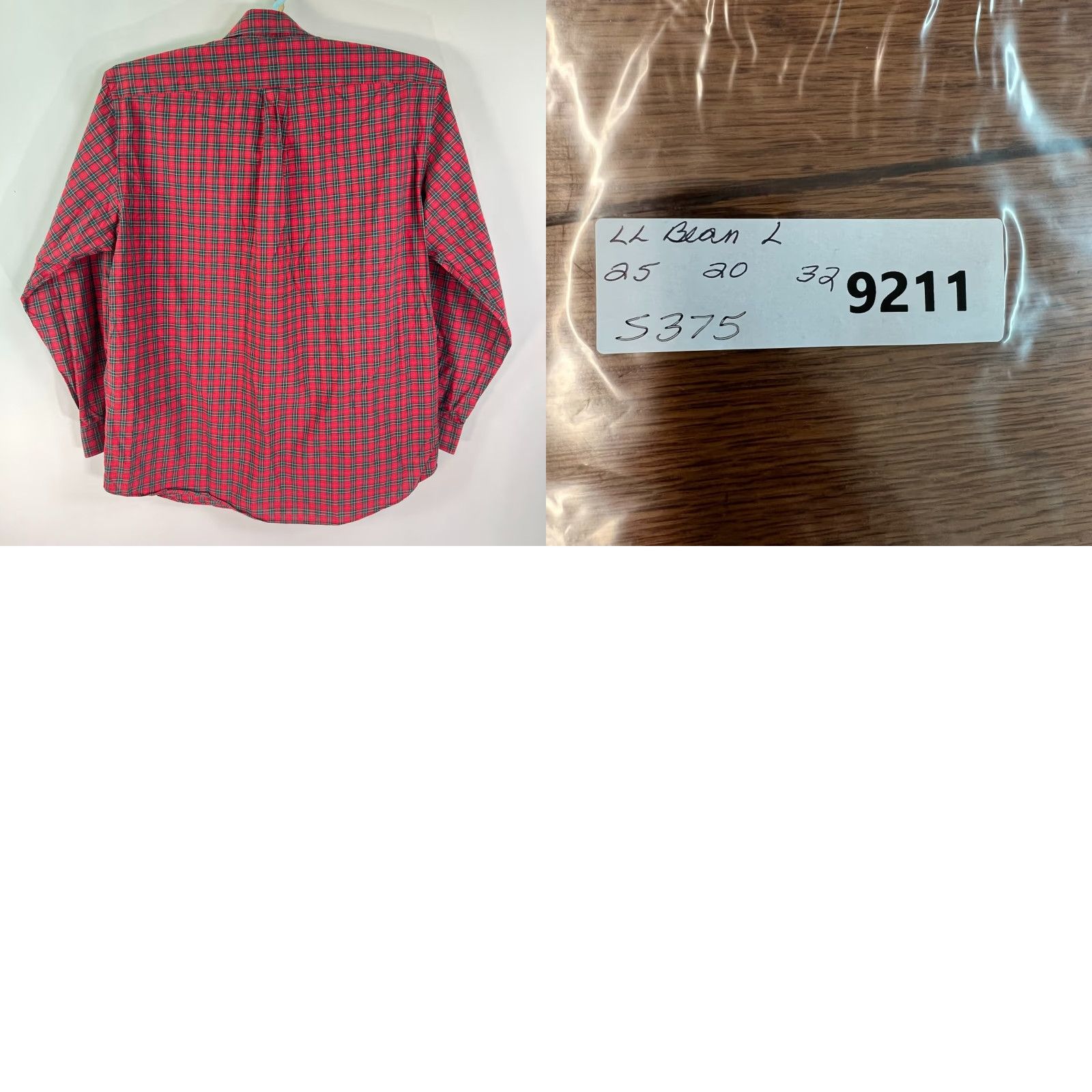 Vintage L.L. Bean Wrinkle Resistant Plaid Button Down Shirt Men's Size L Red Long Sleeve Size US L / EU 52-54 / 3 - 8 Thumbnail