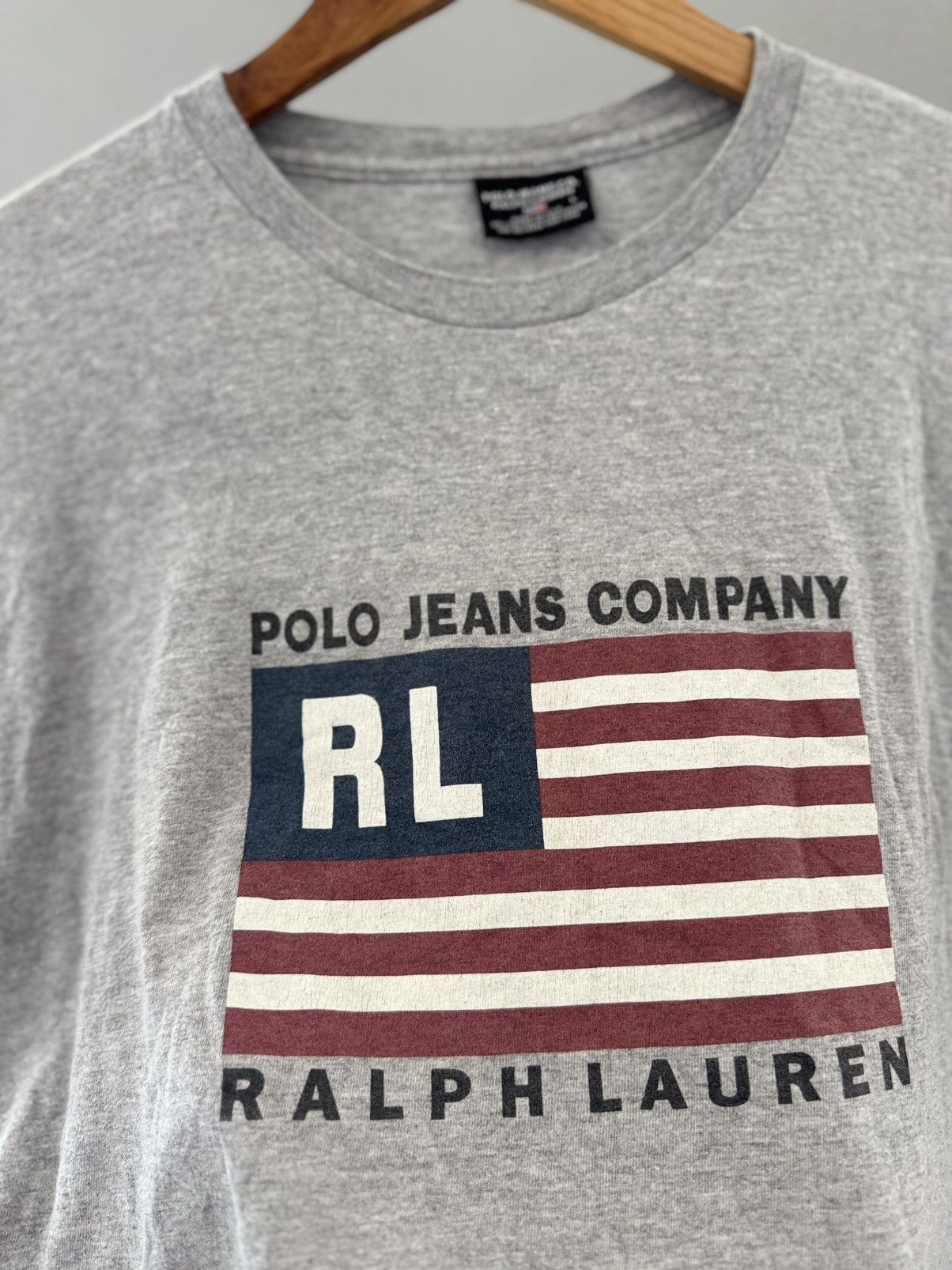 Polo Ralph Lauren Vintage Polo Jeans Co Ralph Lauren USA Flag Tee Size US L / EU 52-54 / 3 - 4 Thumbnail