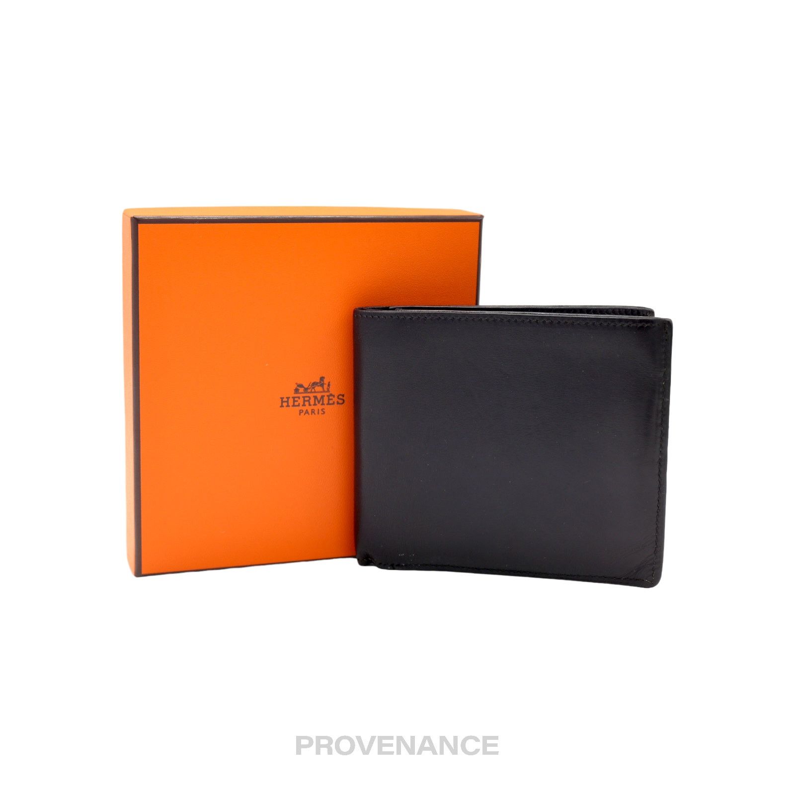 Hermes 🔴 Hermès 10CC Compact Wallet - Black Noir Box Calfskin Size ONE SIZE - 1 Thumbnail