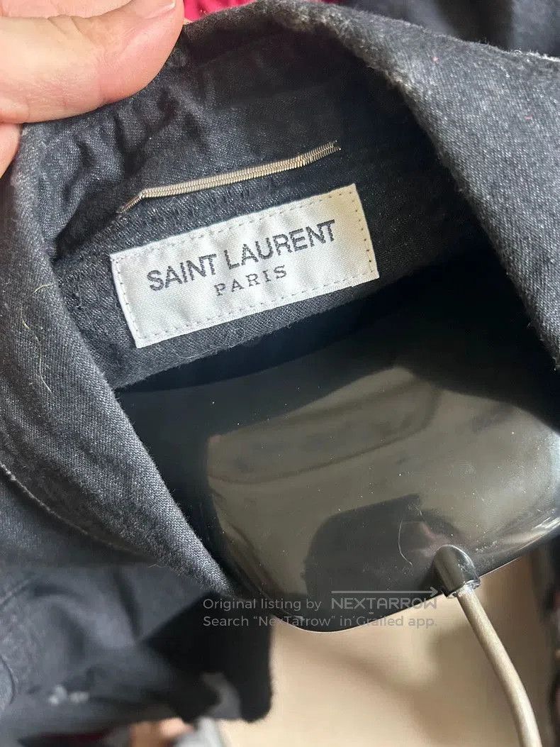 Hedi Slimane Saint Laurent Black Denim Shirt Jacket. Size US M / EU 48-50 / 2 - 5 Thumbnail