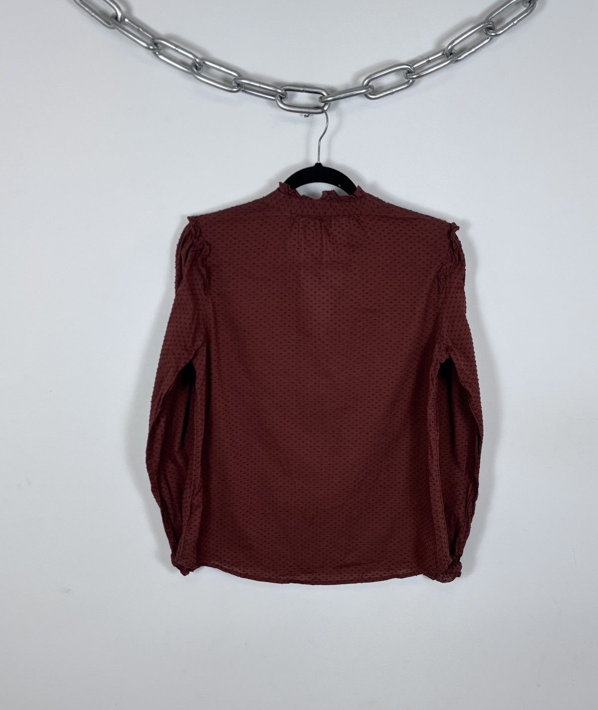 J.Crew J. Crew Women’s Orange Brown V-Neck Popover Blouse Size XS / US 0-2 / IT 36-38 - 13 Thumbnail