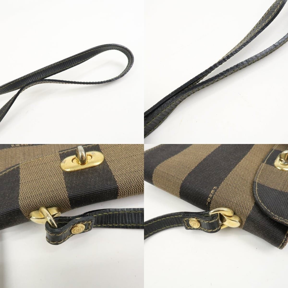 Fendi Fendi Pequin Canvas Crossbody Bag Brown Size ONE SIZE - 4 Thumbnail
