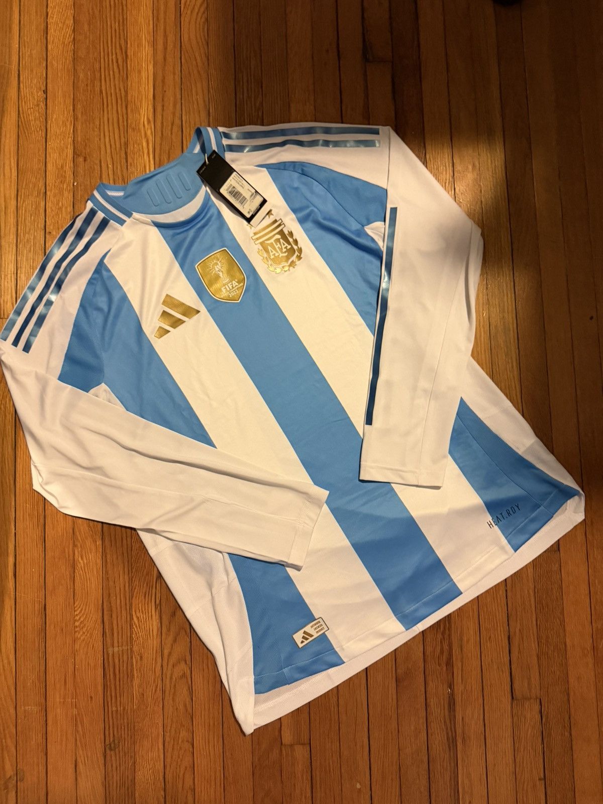 Adidas 2023-24 Argentina Authentic L/S Jersey Size US L / EU 52-54 / 3 - 1 Thumbnail