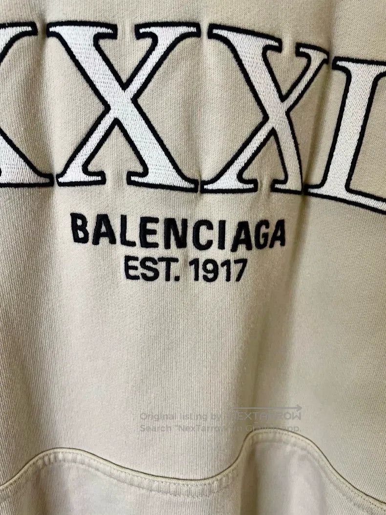 Balenciaga Balenciaga Embroidered Logo Letter Cotton Hooded Long Slee Size US S / EU 44-46 / 1 - 2 Thumbnail