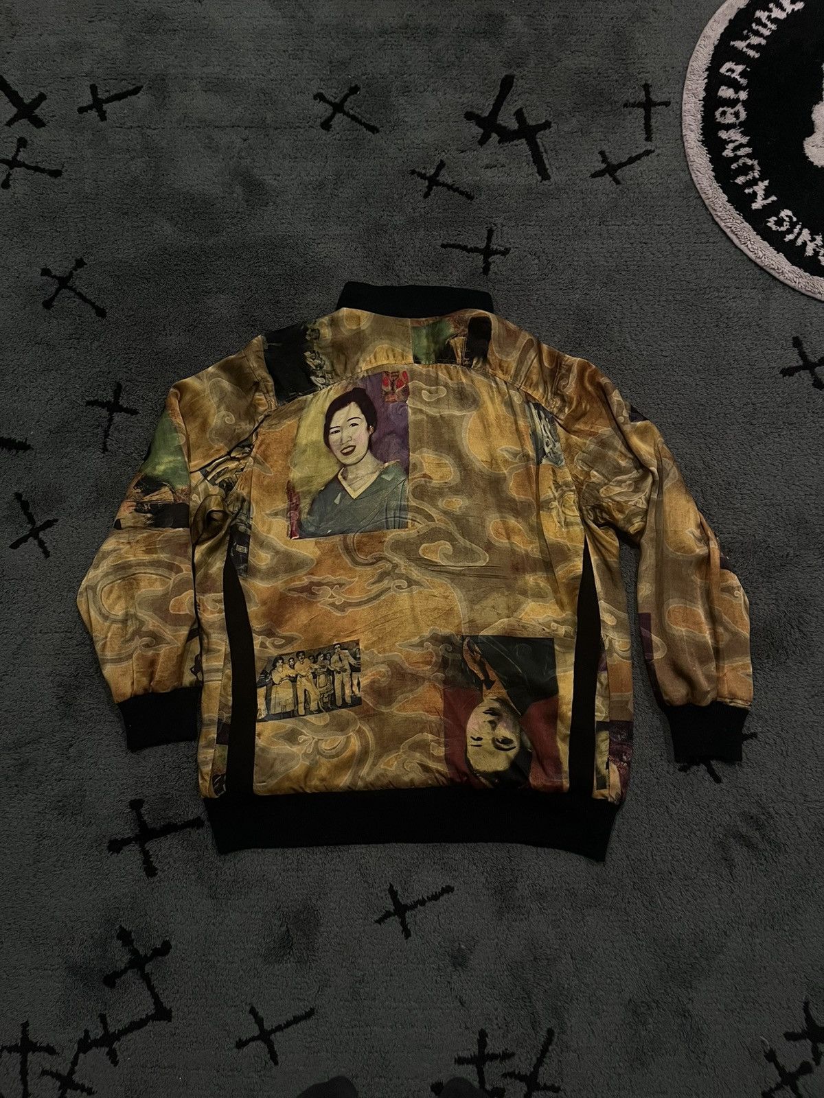 Yohji Yamamoto Yohji Yamamoto SS04 Yellow Faces Silk Runway Bomber Size US M / EU 48-50 / 2 - 2 Thumbnail