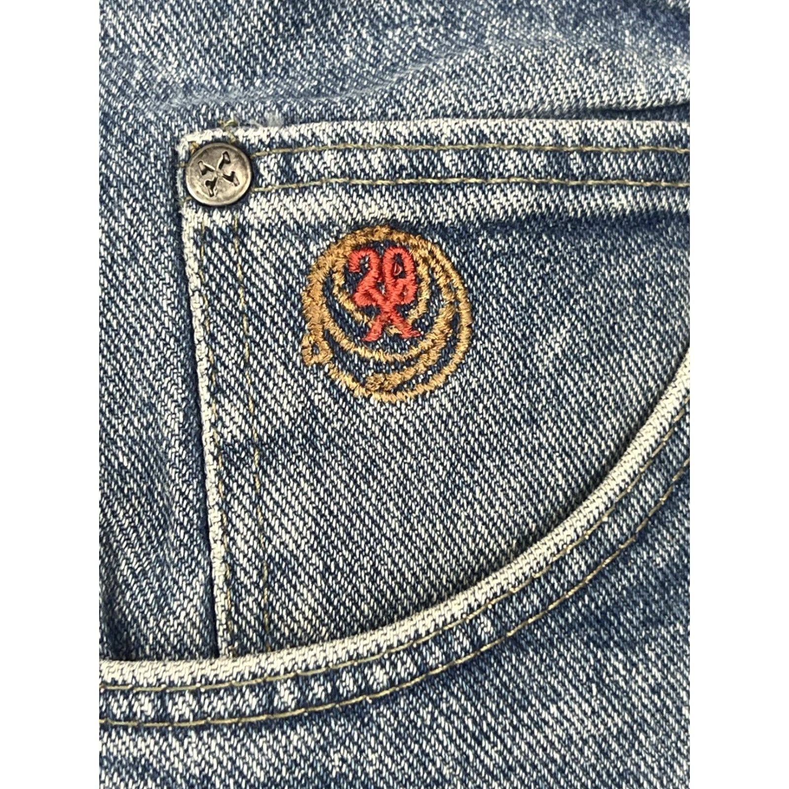 Denime VINTAGE Twenty X Jeans Men's Blue Light Wash Relaxed Fit 34x34 Denim Cotton Cowboy Western Rancher Workwear 34in Inseam Mens Size US 34 / EU 50 - 7 Thumbnail