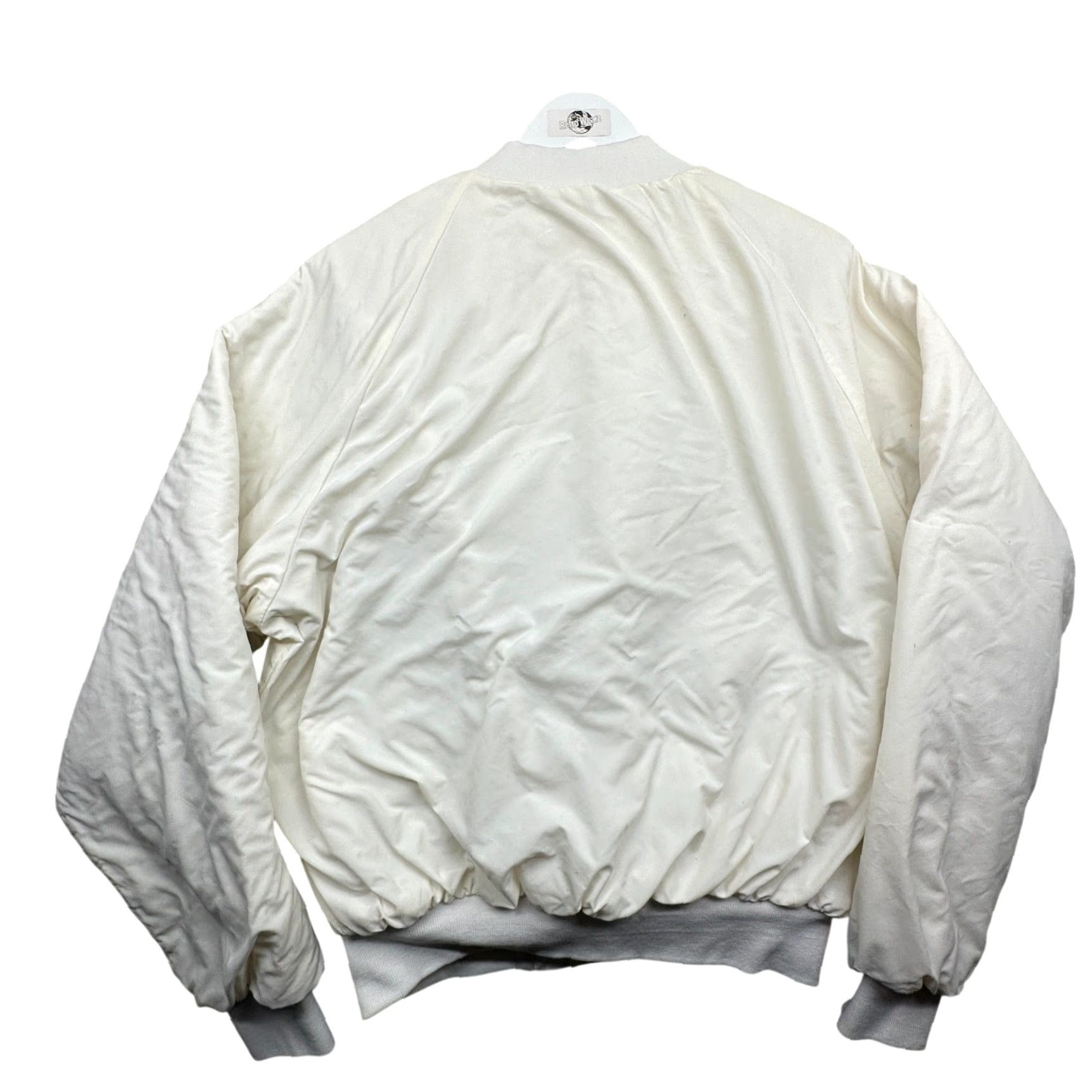 Vintage VINTAGE 80s King Louie Pro Fit Quilt Lined Bomber Coach Snap Jacket Mens Large USA White Shirt Size US L / EU 52-54 / 3 - 2 Thumbnail