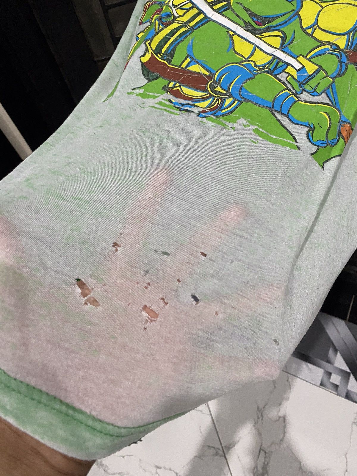 Nickelodeon × Vintage Vintage thrashed teenage mutant ninja turtle tee Size US L / EU 52-54 / 3 - 6 Thumbnail