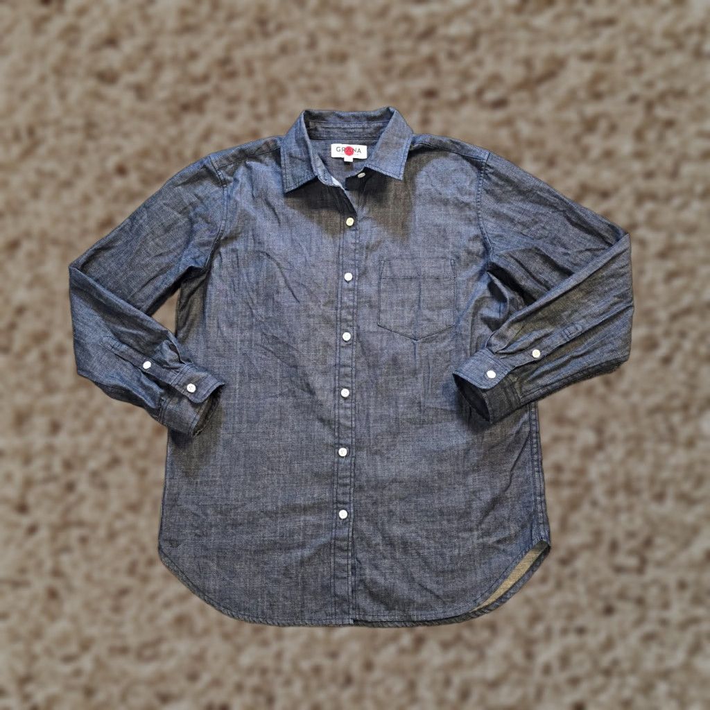 Vintage Grana Shirt Mens Size Small Blue Denim Button Long Sleeve Casual Shirt Size US S / EU 44-46 / 1 - 1 Thumbnail