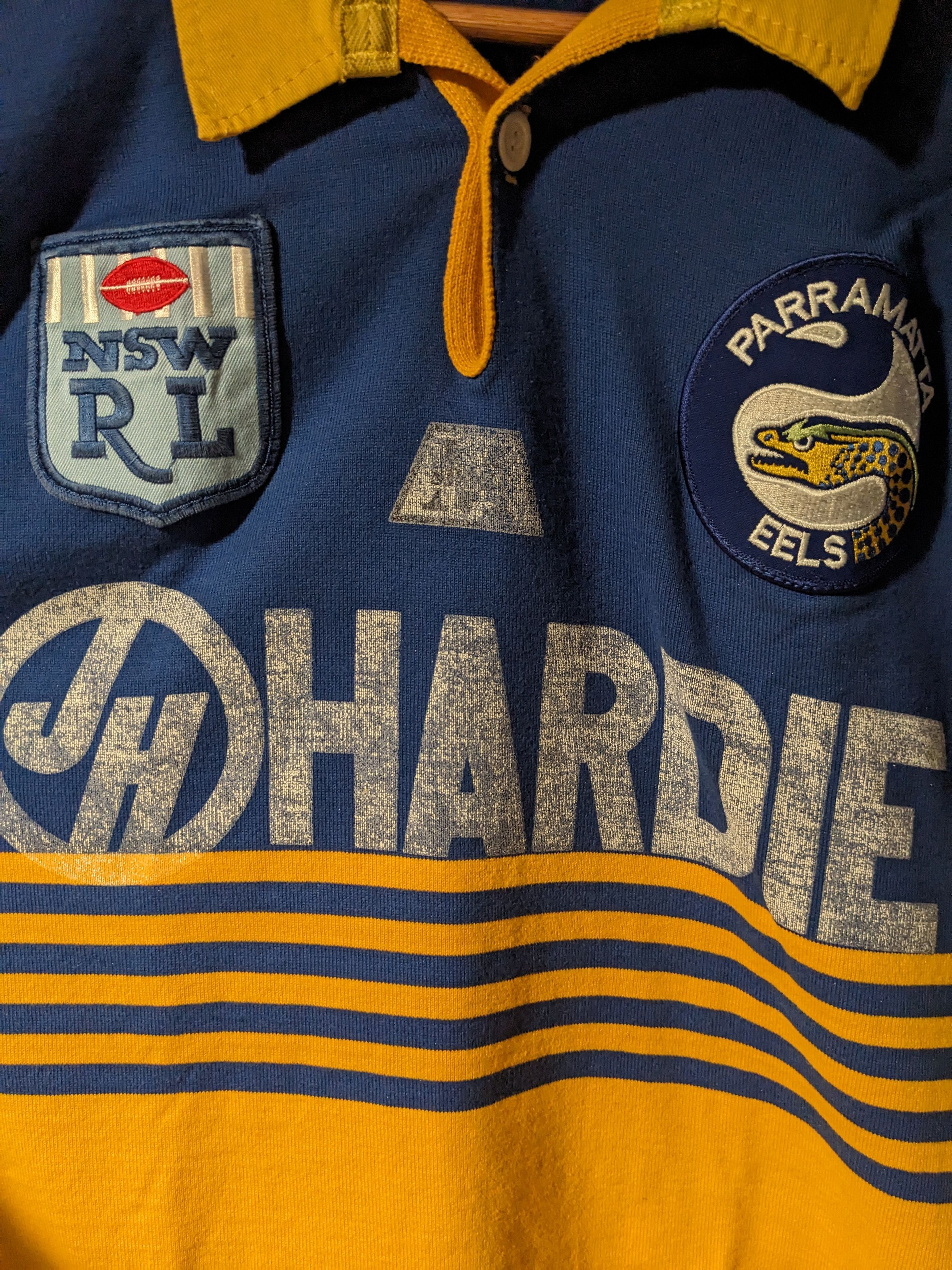 Vintage 90s Parramatta Eels Rugby Long-sleeve Medium Jersey