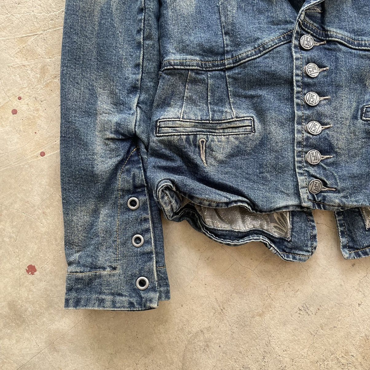 Le Grande Bleu (L.G.B.) Grail🔥 Diesel Archive Denim Crop Punk Lgb Style Women Jacket Size XS / US 0-2 / IT 36-38 - 6 Thumbnail