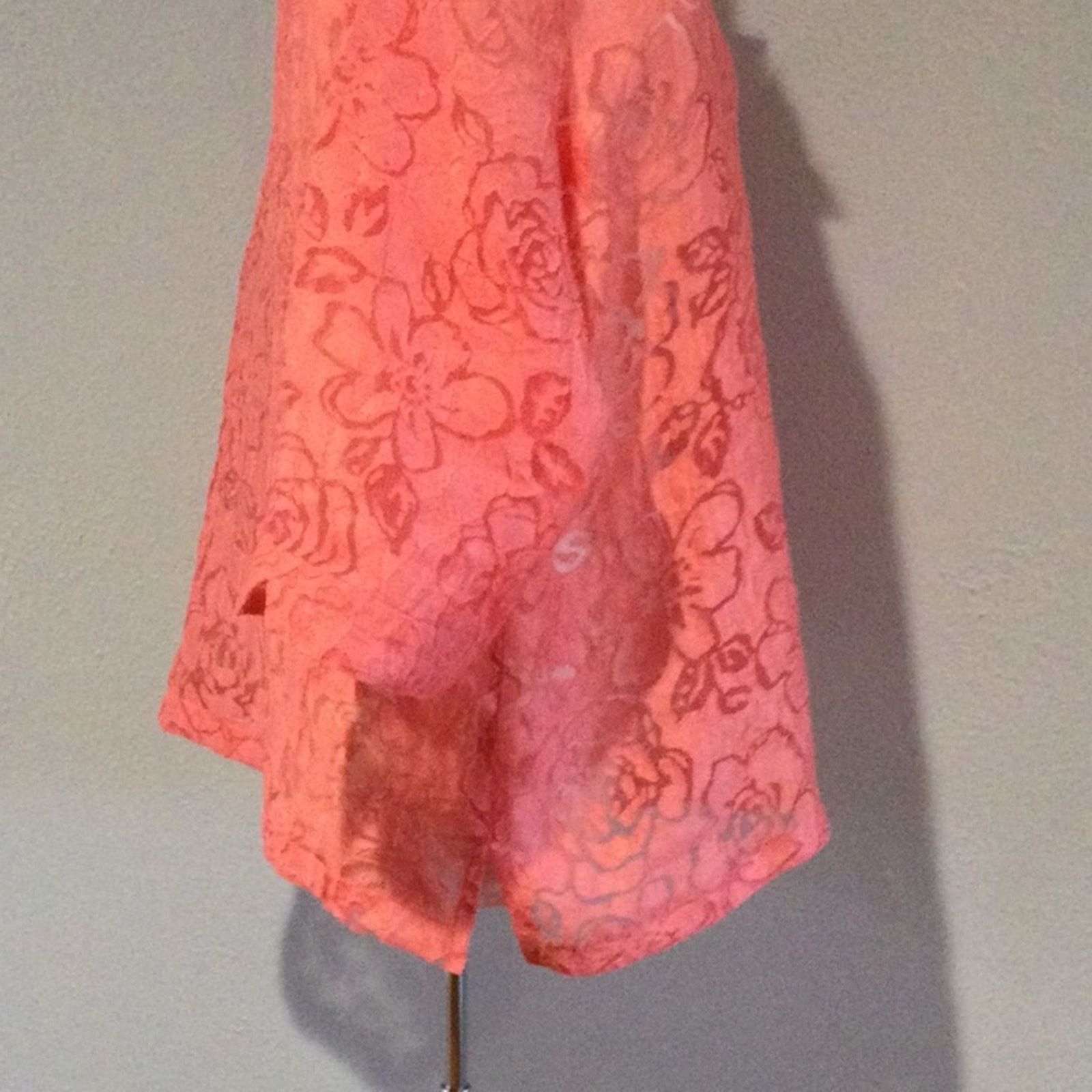 Other Allison Daley Pink Sheer Button Front 3/4 Sleeve Blouse 18 Size XXL / US 16-18 / IT 52-54 - 7 Thumbnail