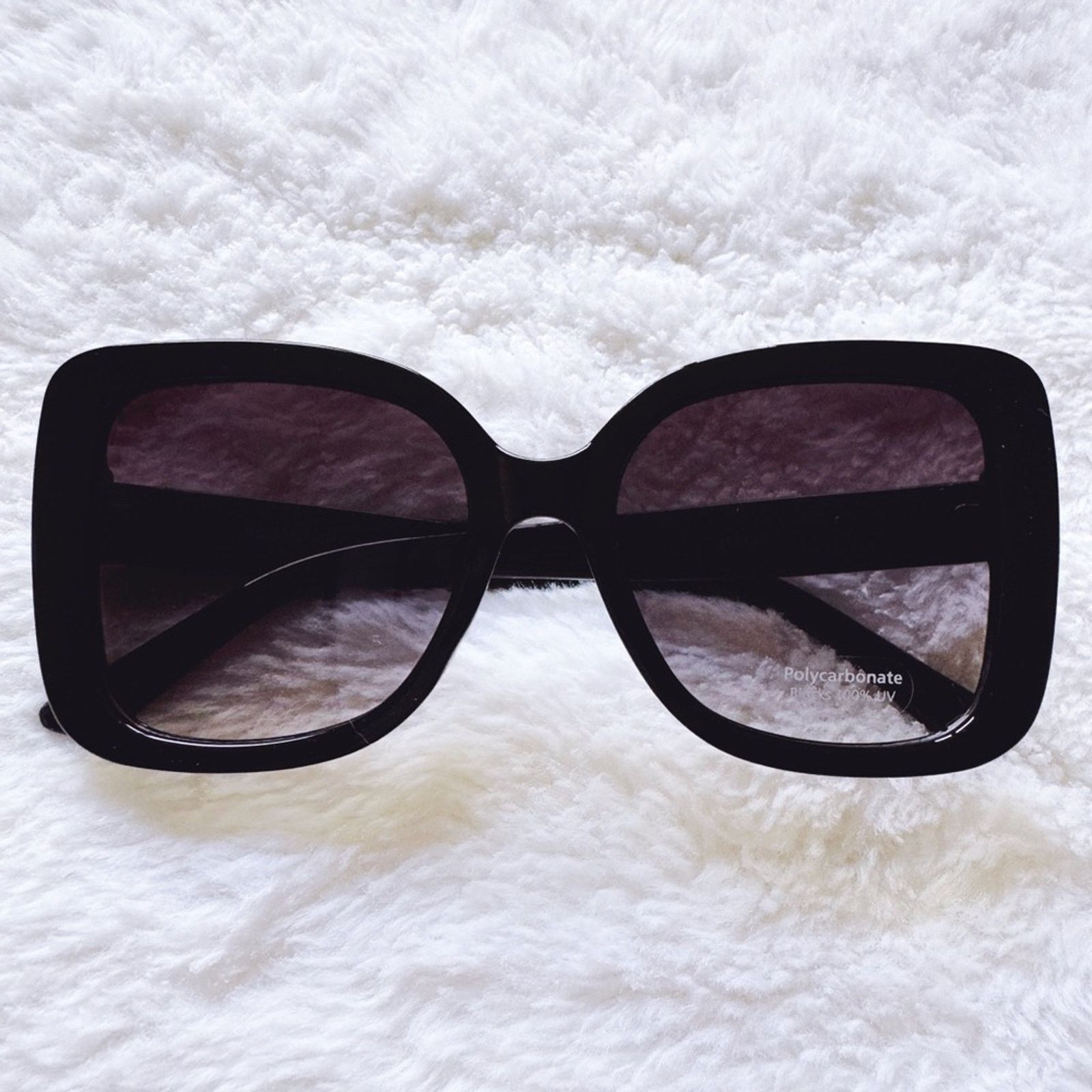 Other Eva Gloss Black Square-Framed Sunglasses Size ONE SIZE - 1 Thumbnail