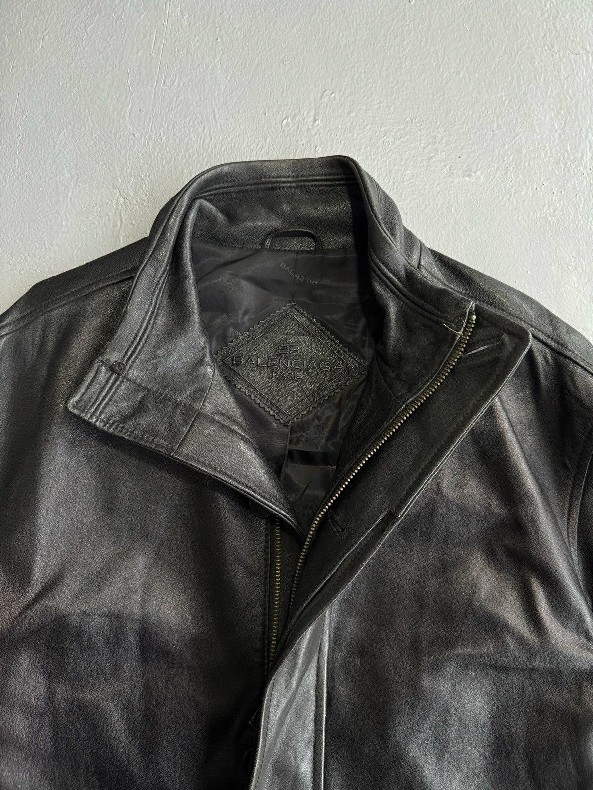 Balenciaga Balenciaga - Nicolas Ghesquiere Leather Jacket Size US XL / EU 56 / 4 - 9 Thumbnail