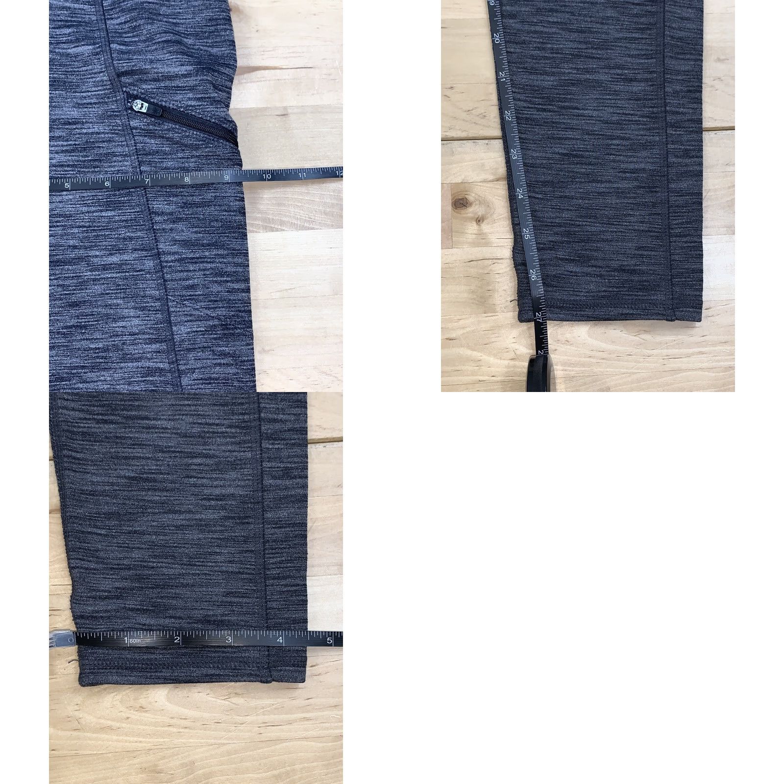 Athleta Athleta Leggings L Gray Pockets Zipper Workout Gym Outdoor Women Size 36" / US 14 / IT 50 - 8 Thumbnail