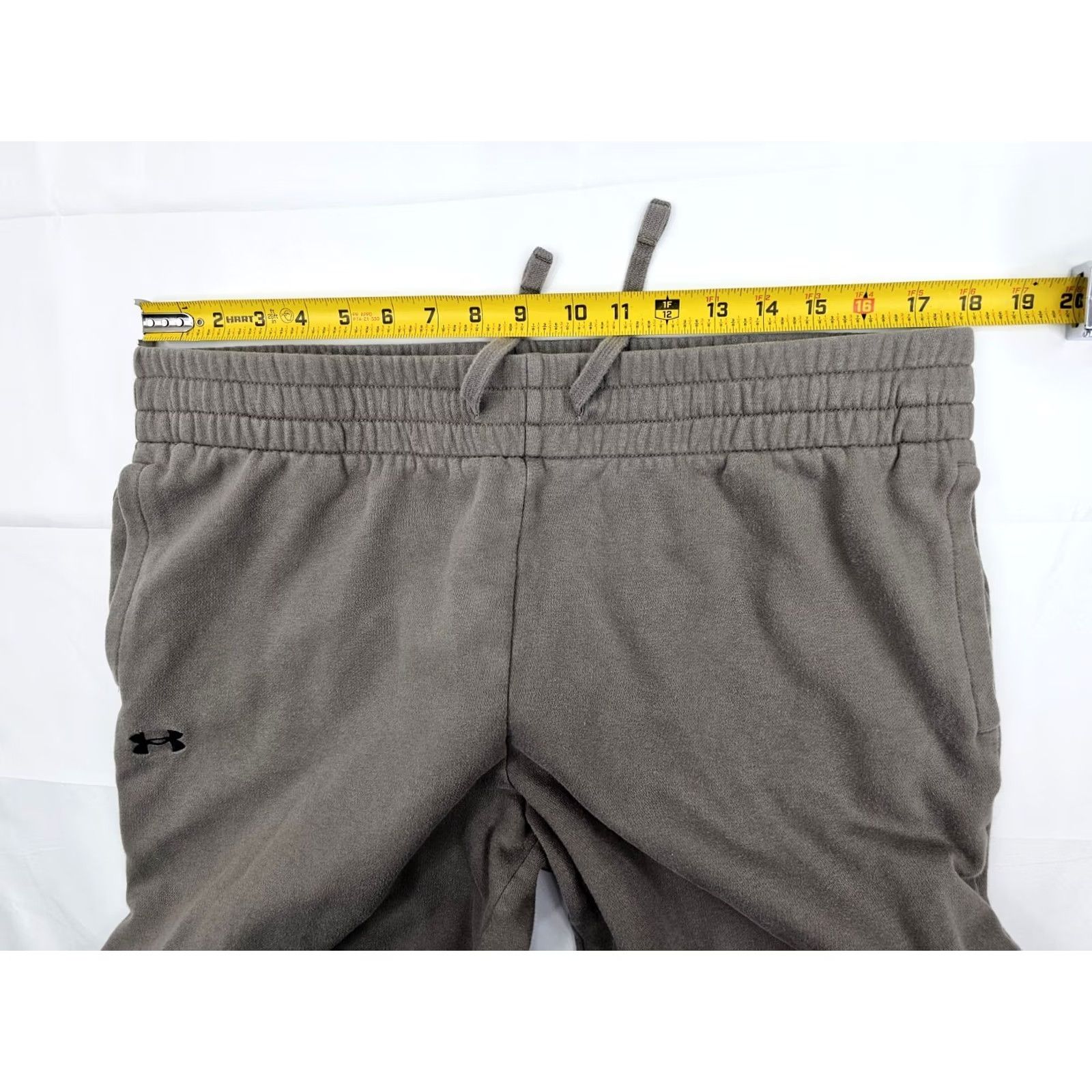 Under Armour Under Armour Hustle Fleece Pants Men XL Olive Gray Straight Leg Pockets Elastic Waist Drawstring Size US 36 / EU 52 - 7 Thumbnail