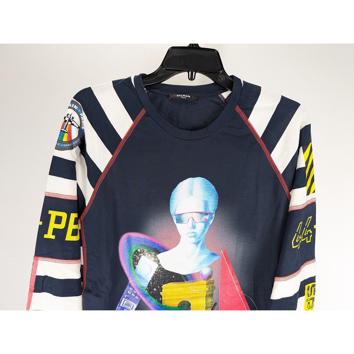Balmain o1rshd1 Q:2 / Space Long Sleeve T-Shirt in Multicolor Size US M / EU 48-50 / 2 - 5 Thumbnail