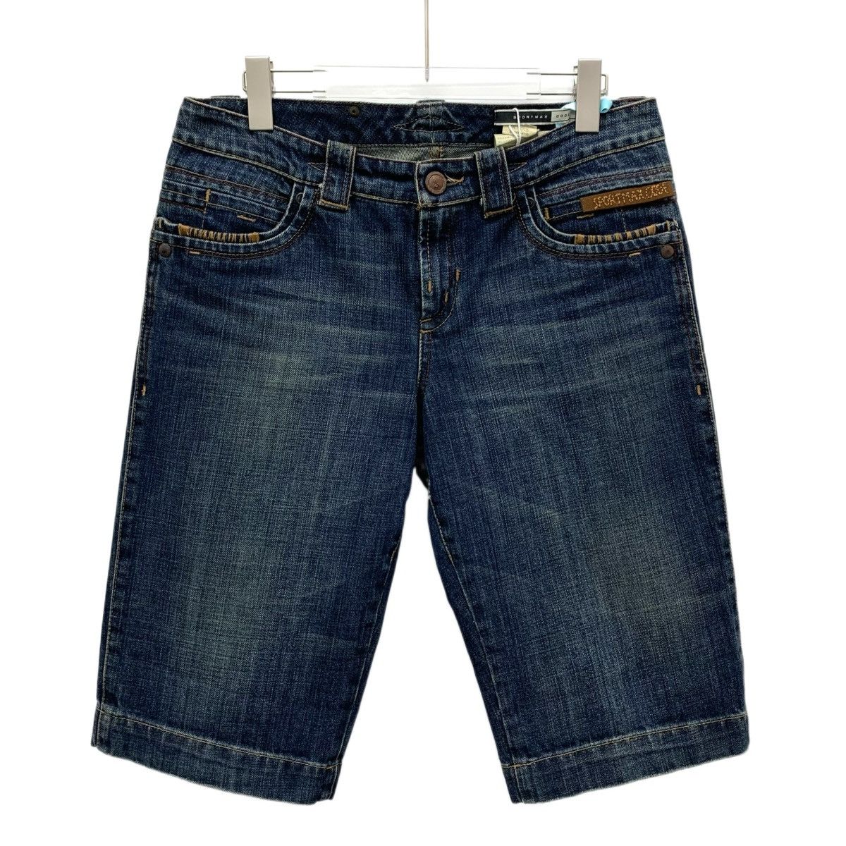 Sportmax Sportmax Dark Blue Washed Cotton Casual Shorts K26WX Size 28" / US 6 / IT 42 - 1 Thumbnail