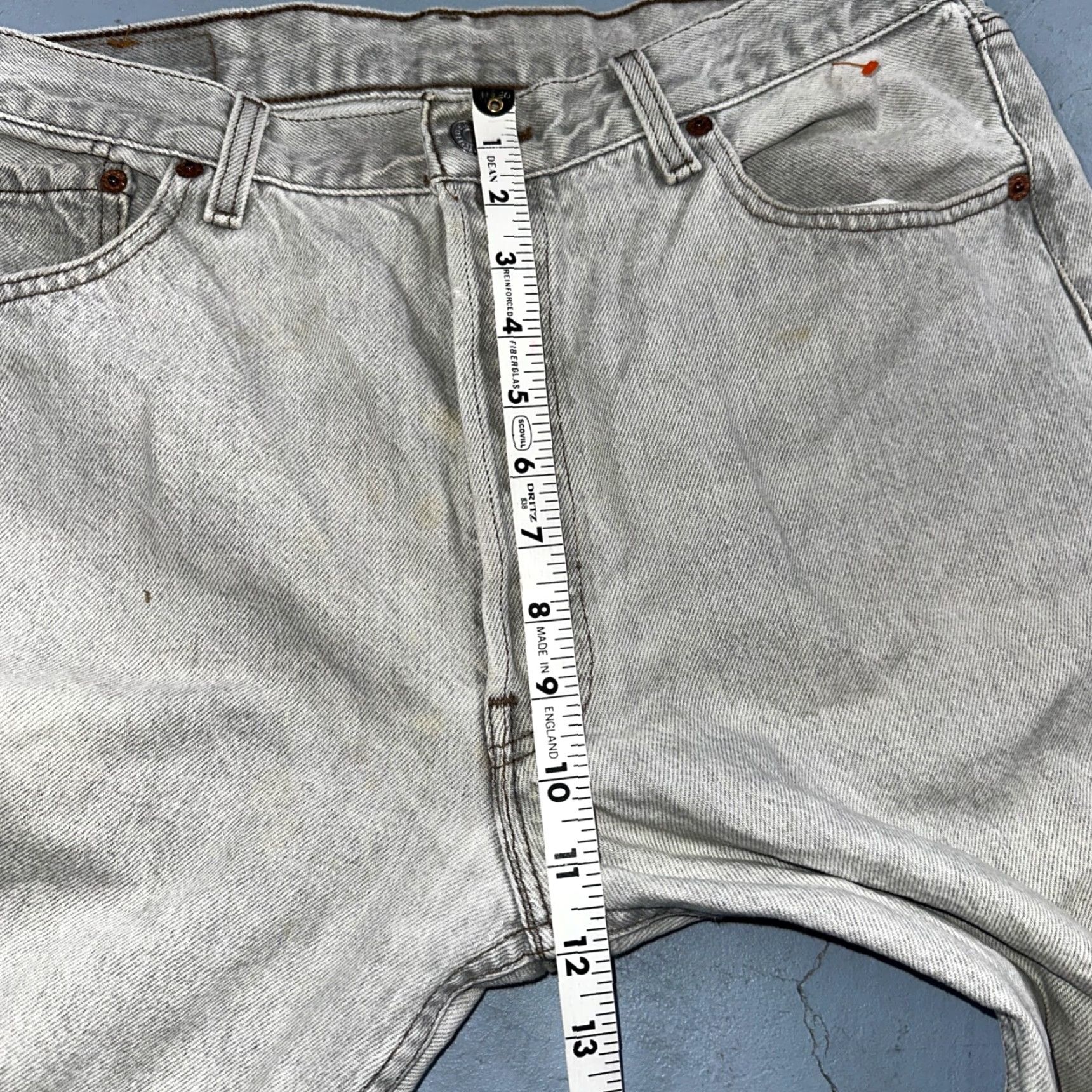 Levi's Levis 501 Vintage 90s USA Gray Light Wash Jeans 36x32 Classic Straight Mens Regular Denim Cotton Size US 36 / EU 52 - 6 Thumbnail